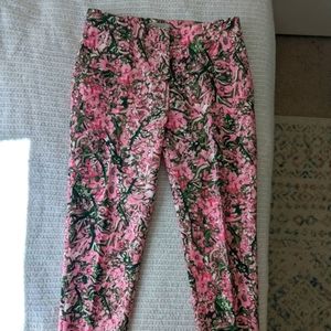 H&M ankle pink floral pants